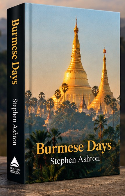 Burmese Days by Stephen Ashton - 3D book cover
